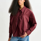 Essentiel Antwerp Ibow Shirt in Margot Mauve