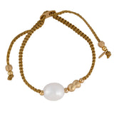 Fairley Keshi Pearl Rope Bracelet in Sand