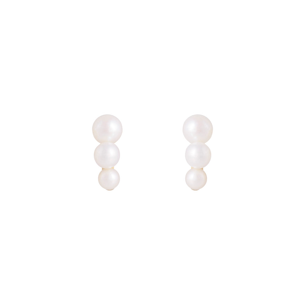 Fairley Triplet Pearl Studs