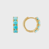 Fairley Turquoise Midi Hoops