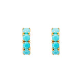 Fairley Turquoise Midi Hoops