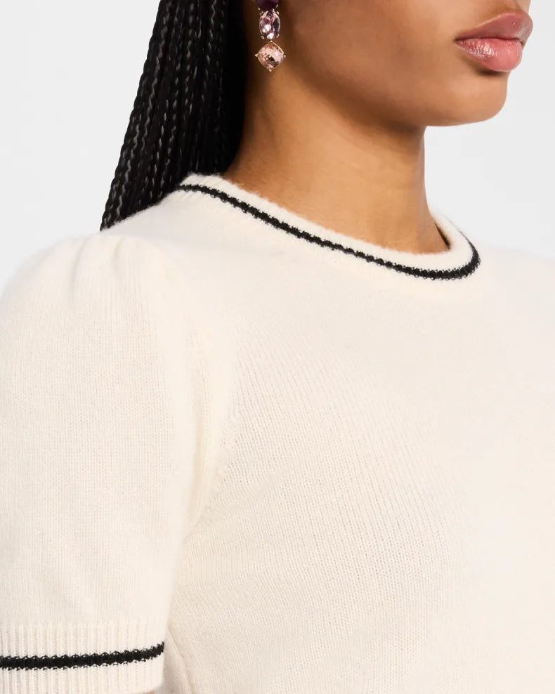 Frame The Cashmere Gathered Sweater in Cream