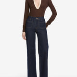 Frame Le Slim Palazzo Modernist Pocket in Rinse