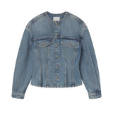 Frame The Nipped Collarless Jacket in Umbria