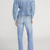 Frame The Nipped Collarless Jacket in Umbria