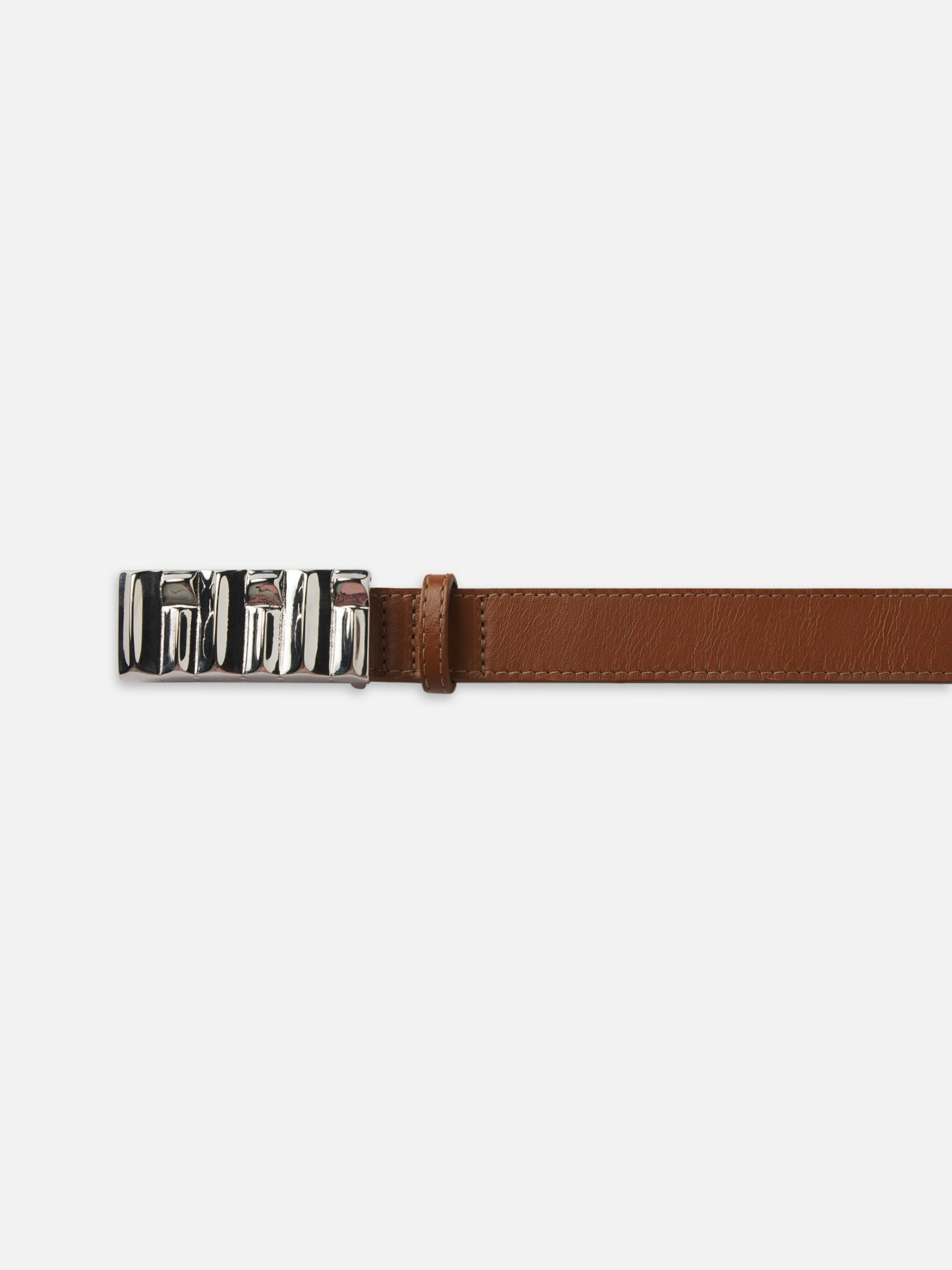 Frame The Sculptural Belt in Cognac