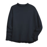 Frank and Eileen Effie Long Sleeve Funnel Neck Capelet in British Royal Navy