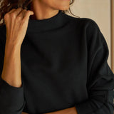Frank and Eileen Effie Long Sleeve Funnel Neck Capelet in British Royal Navy