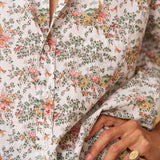 Frank and Eileen Relaxed Button-Up Shirt in Pink Bird Floral