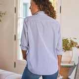 Frank and Eileen Eileen Relaxed Shirt in White and Navy Stripe