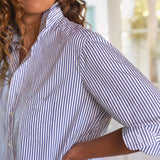 Frank and Eileen Eileen Relaxed Shirt in White and Navy Stripe