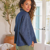 Frank and Eileen Gabi Popover Shirt in Vintage Dark Wash