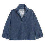 Frank and Eileen Gabi Popover Shirt in Vintage Dark Wash
