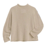 Frank and Eileen Monterey Pointelle Sweater in Sand