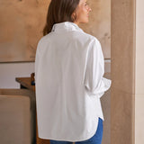 Frank and Eileen Oona Shirt in White Superluxe