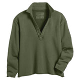 Frank and Eileen Patrick Popover Fleece Henley in Caper
