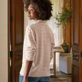 Frank and Eileen Patrick Henley in White and Camel Stripe