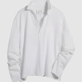 Frank and Eileen Patrick Popover Jersey Henley in White