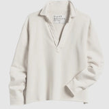 Frank and Eileen Patrick Popover Fleece Henley in Vintage White