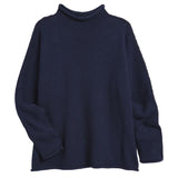 Frank and Eileen Monterey Rolled Funnel Neck Sweater in Navy