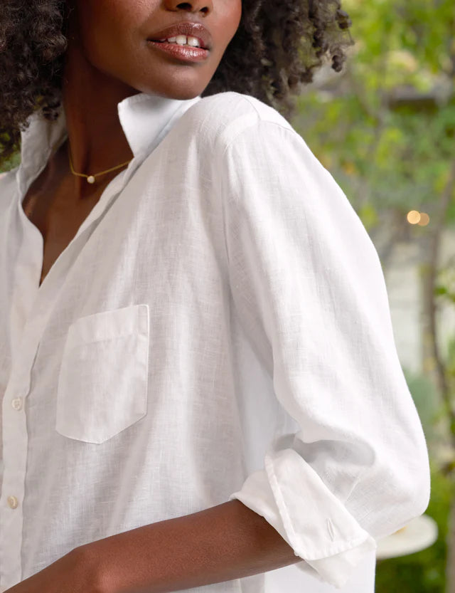 Frank and Eileen Eileen Relaxed Shirt in White Linen