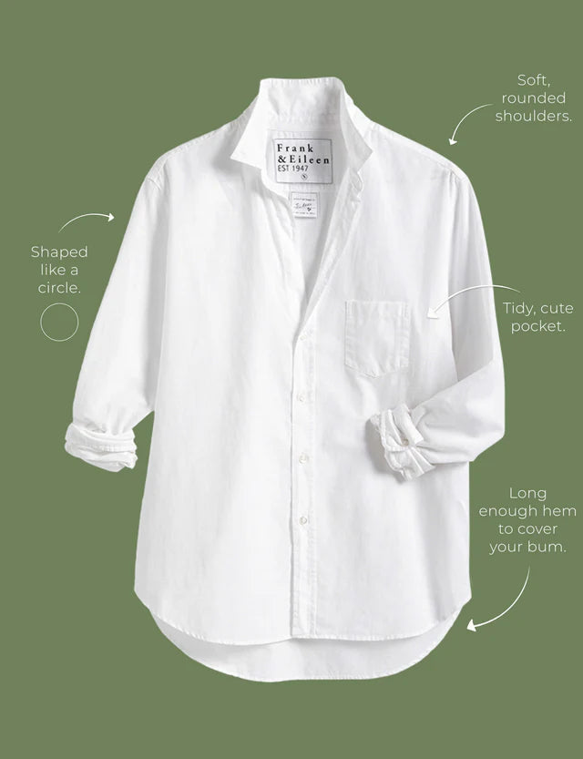 Frank and Eileen Eileen Relaxed Shirt in White Linen