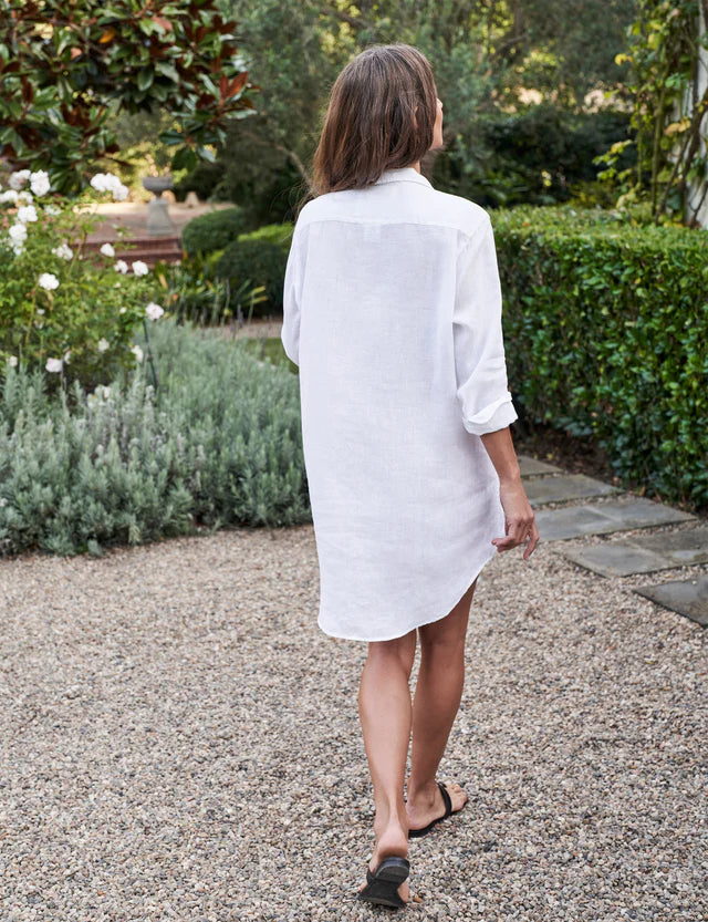 Frank and Eileen Mary Classic Shirtdress in White