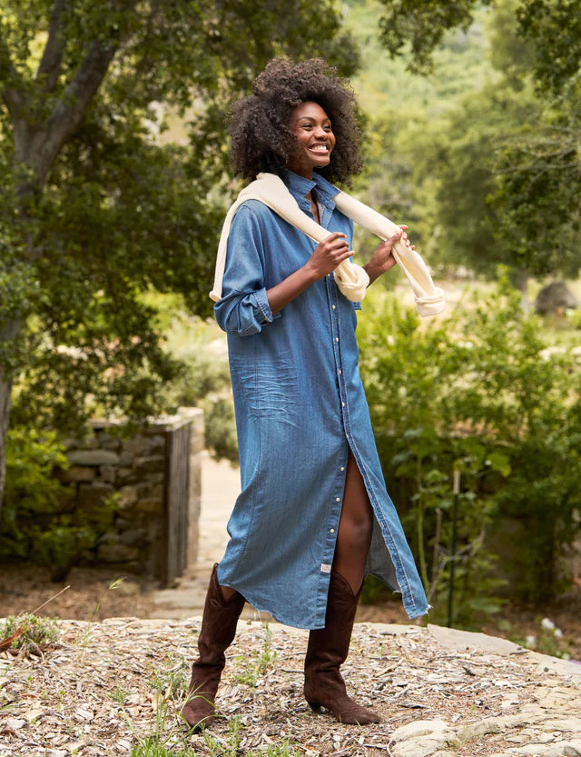 frank and eileen rory denim dress Rory Maxi Shirtdress