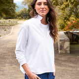 Frank and Eileen Patrick Popover Jersey Henley in White