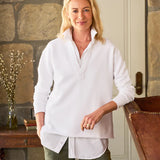 Frank and Eileen Patrick Popover Jersey Henley in White
