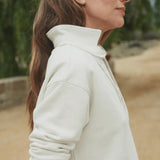 Frank and Eileen Patrick Popover Fleece Henley in Vintage White