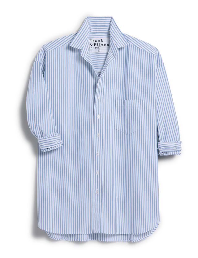 Frank and Eileen | Shirley Shirt in Blue Stripe | Denim Iniquity