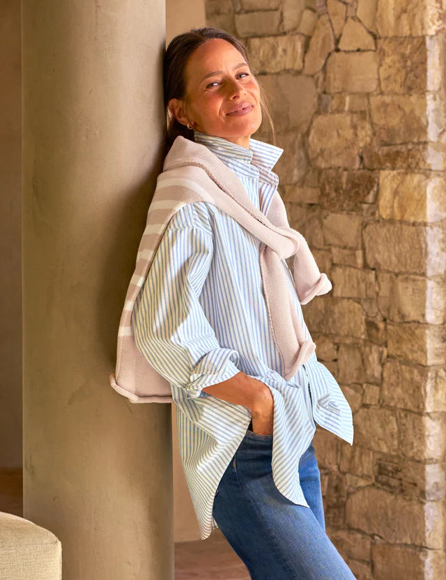 Frank and Eileen Shirley Shirt in Blue Stripe