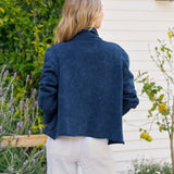 Frank and Eileen Mini Belfast Cropped Peacoat in Indigo Mineral