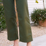 Frank and Eileen Westport Wide Leg Chino in Hunter Green