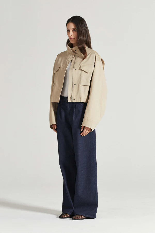 Friends With Frank The Esther Cropped Trench in Walnut