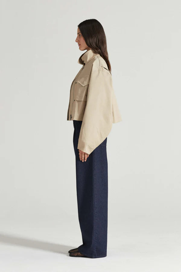 Friends With Frank The Esther Cropped Trench in Walnut