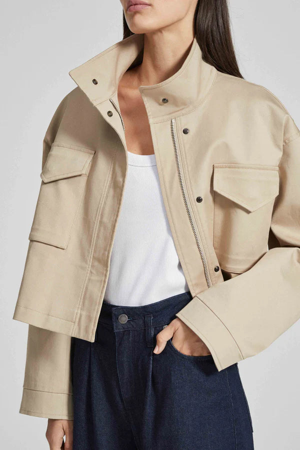 Friends With Frank The Esther Cropped Trench in Walnut