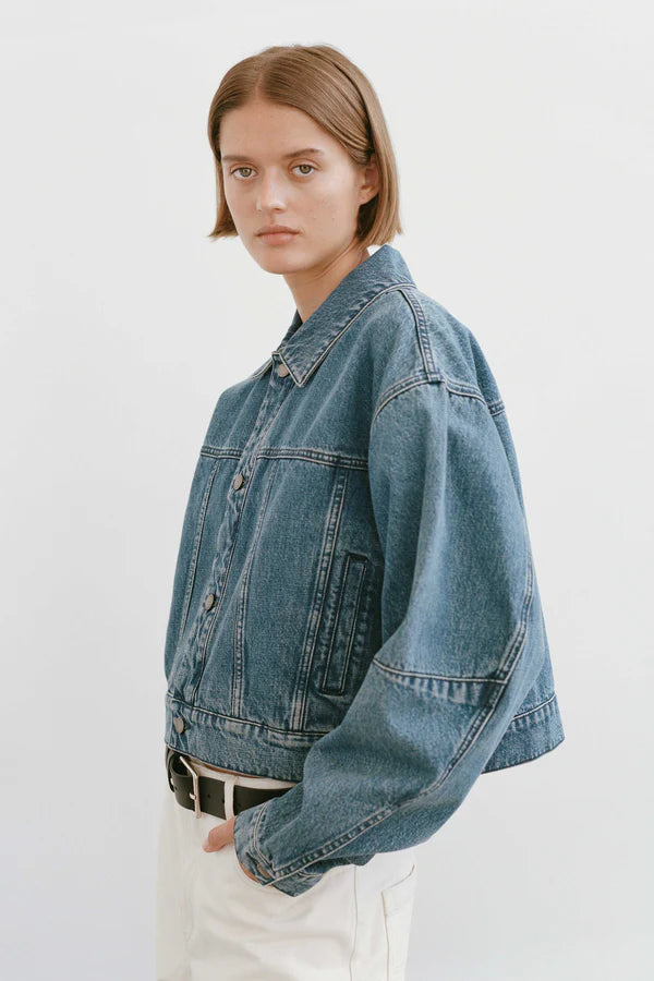 Friends With Frank The Laura Jacket in Blue Denim