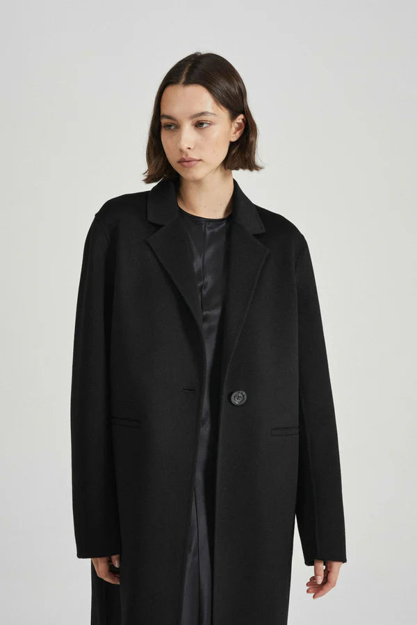 Friends With Frank Thomas Coat in Black