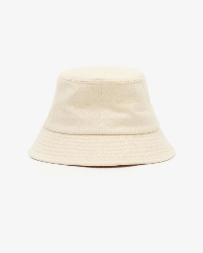 Isabel Marant Haley Hat in Ecru and Black