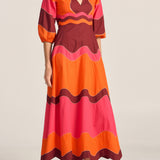 Ilio Nema Dryope Dress in Pink and Red