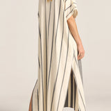 Ilio Nema Castor Caftan in Black and White