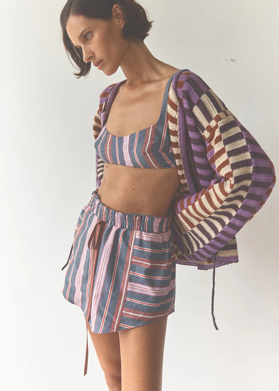 Ilio Nema Abas Skirt in Sifnos Stripe