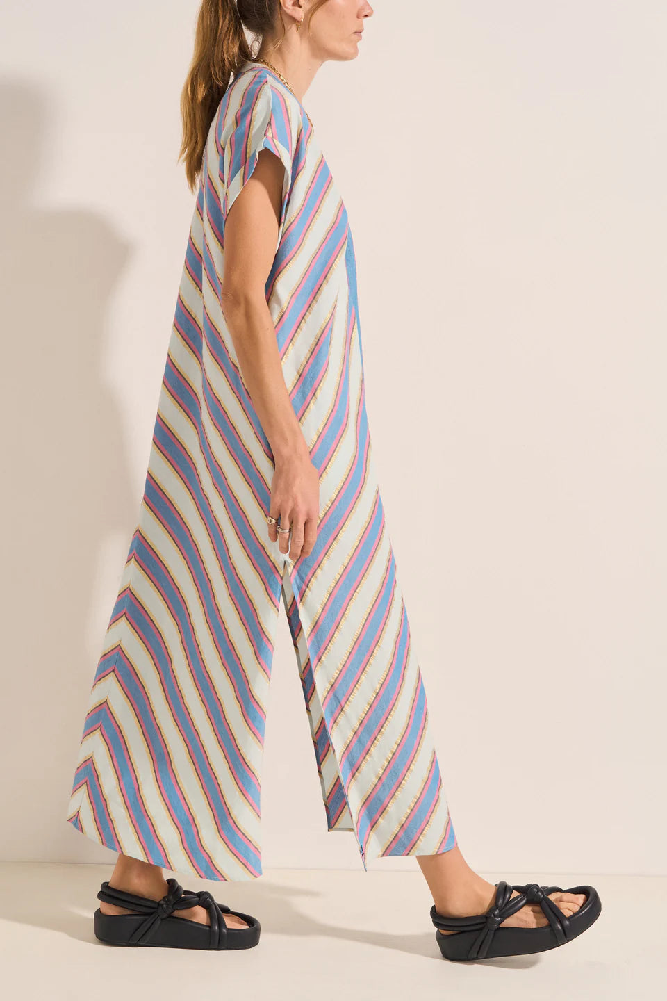 Ilio Nema Cythera Caftan in Mykonos Stripe