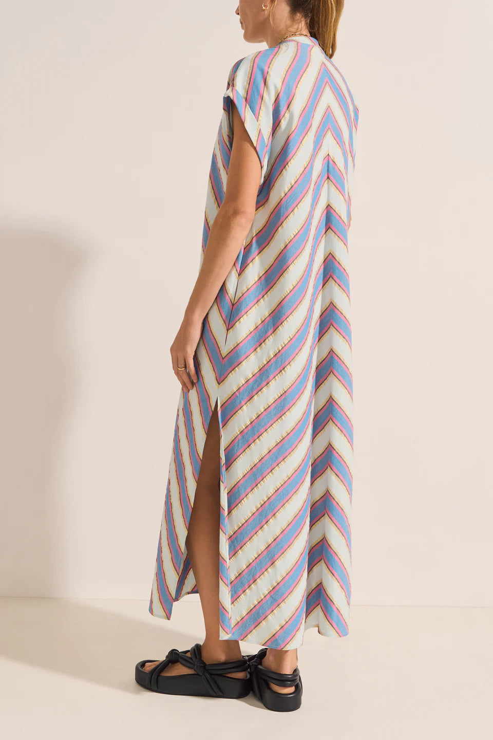 Ilio Nema Cythera Caftan in Mykonos Stripe