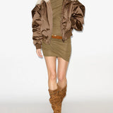 Isabel Marant Elisa Coat in Khaki
