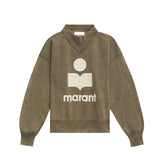 Isabel Marant Moby Sweat Shirt in Dark Bronze and Ecru