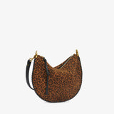 Isabel Marant Oskan Soft Zip Shoulder Strap Bag in Leopard