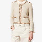 Isabel Marant Rochelle Cardigan in Ecru and Bronze